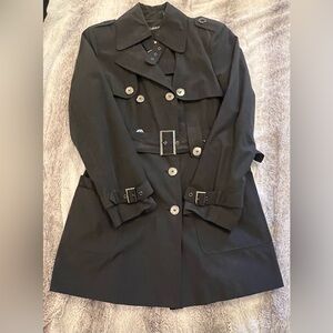 EUC Calvin Klein Black Trench Coat